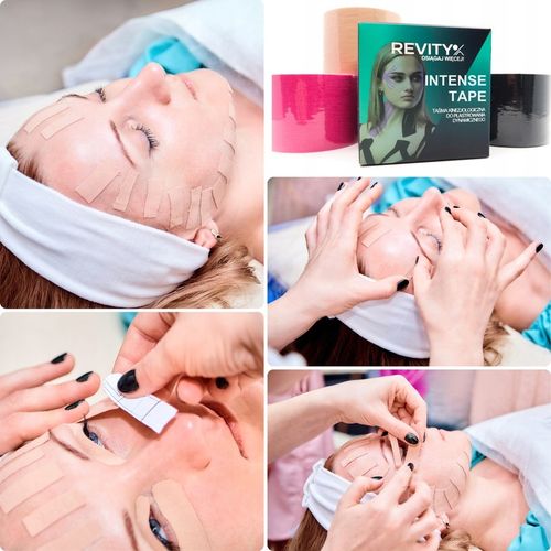 TAŚMA DO BIUSTU TAPINGU TWARZY 5m KINEZJOLOGICZNA KINESIO LIFT TAPE TEJPY na Arena.pl