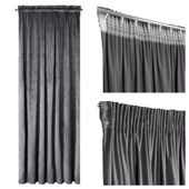 Zasłona gotowa na taśmie Eurofirany 140X270 MELANIE grafit