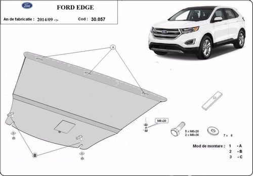 Stalowa osłona pod silnik Ford Edge 16-2021 na Arena.pl