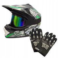 KASK DLA DZIECKA DZIECIĘCY CROSS ROWER NA CROSSA QUADA LEKKI XS ZESTAW