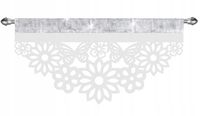 Z17 Zazdrostka kuchenna firana KWIATY Z MOTYLKAMI ażurowa dekoracja 60x30