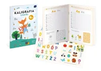 KOLOROWANKA Z NAKLEJKAMI A4 16 KALIGRAFIA+ZADANIA INTERDRUK HIT!!!