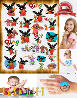 Duży Zestaw Mega Tatuaży zmywalnych - Królik Bing