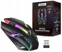 MYSZKA GAMINGOWA MYSZ DLA GRACZY BEZPRZEWODOWA KOMPUTEROWA LED RGB 3600 DPI