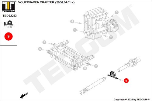 VOLKSWAGEN CRAFTER PODPORA WAŁU KPL 2E_ 2F_ na Arena.pl