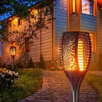 lampa solarna pochodnia led wbijana zewnętrzna efekt płomień latarnia