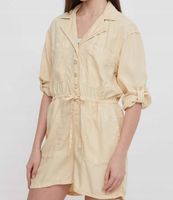 Kombinezon Pepe Jeans Elison kolor beżowy z kołnierzykiemm PL230479 XS