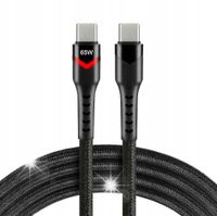 MOCNY KABEL USB-C - USB-C 2M EVERACTIVE OPLOT QUICK CHARGE 60W DIODA LED