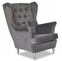 Fotel uszak Gaja skandynawski Family Meble szary hydrofobowy pokoju