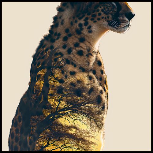 Plakat 80x80cm Gepard Duch Sawanny na Arena.pl