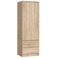 Szafa do sypialni, szuflady, DORMI XS, 60x50x180, dąb sonoma | TYLETEGOTU