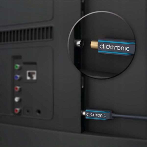 CLICKTRONIC Przyłącze TV IEC kabel MIEDŹ CU 3m zdjęcie 8