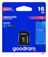 Karta MicroSD UHS I 16GB GOODRAM +Ad CL10 UHS-I