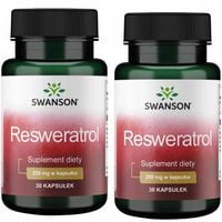 2x Swanson RESWERATROL RESVERATROL 250 mg 30 kapsułek SERCE ANTYOKSYDANT