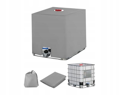 Pokrowiec na zbiornik na wodę Mauzer 1000l IBC na deszczówkę Srebrny na Arena.pl