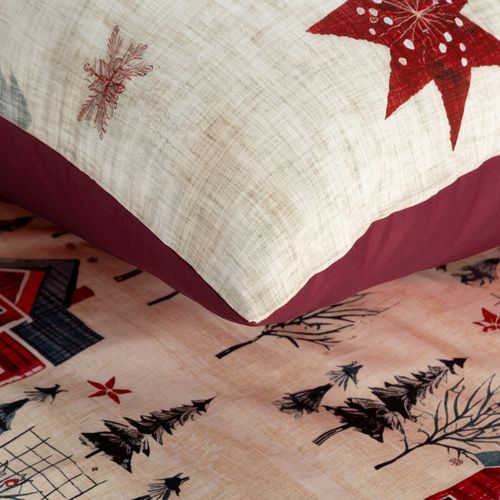 Elegancki zestaw pościeli satynowej z nadrukiem świątecznym ASHER 220x200 na Arena.pl