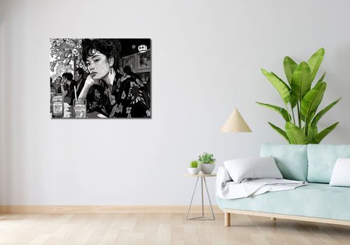 Obraz 90x70cm Czarne Kimono na Arena.pl