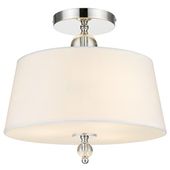 Abażurowa LAMPA sufitowa CANCUN C03957WH Cosmolight klasyczna do salonu biała