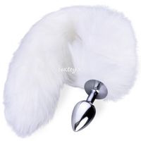 KOREK ANALNY Lisia Kitka STAL SZLACHETNA BIAŁY