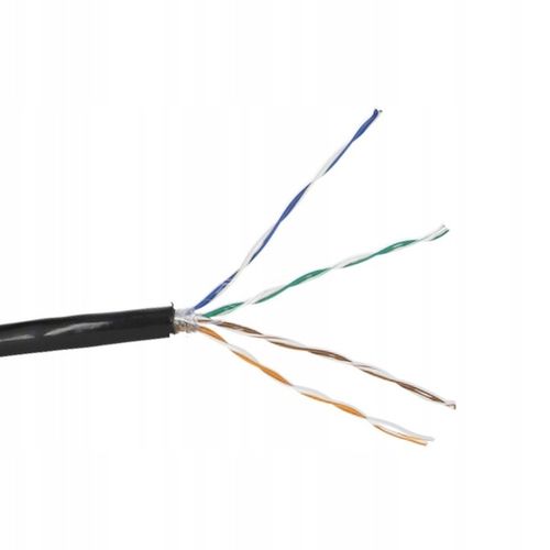 Kabel sieciowy LAN skrętka komputerowa UTP CAT 5E UV CCA zewnętrzna 305m na Arena.pl