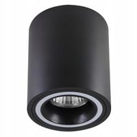 Oprawa natynkowa sufitowa tuba GU10 max 25W czarna IP20 do kuchni salonu