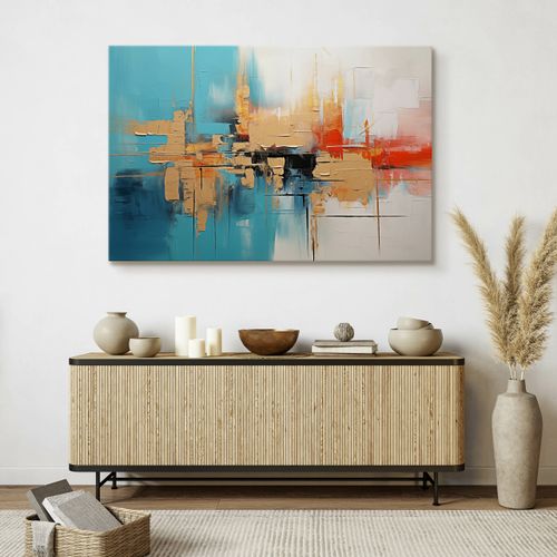 Obraz Canvas Do Salonu Abstrakcja Elementy Złota Styl Glamour 90cm x 60cm na Arena.pl