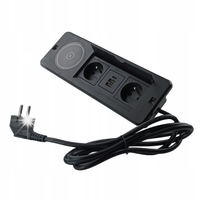 Gniazdo Nablatowe Chowane W Blat Ładowarka Indukcyjna QI + 2x USB + USB C