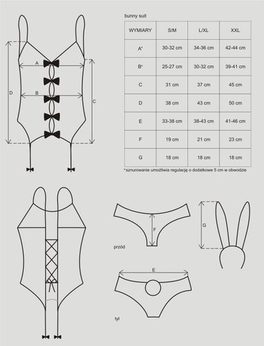 bunny suit kostium s/m na Arena.pl