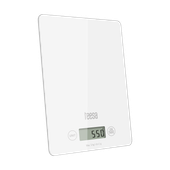 Waga kuchenna szklana biała Teesa LCD tara