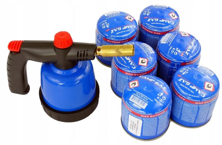 LUTLAMPA Palnik lampa do lutowania gazowa + 6naboi zdjęcie 1