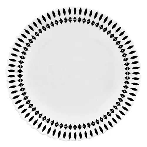 SERWIS OBIADOWY 18 ELEM DLA 6 OSÓB KPL TALERZY ZE ZDOBIENIEM W ŁEZKI SZKŁO na Arena.pl