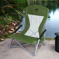 Krzesło turystyczne plażowe wędkarskie na kemping ryby rozkładane zielone