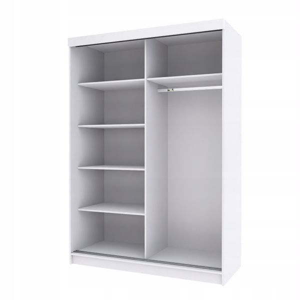 Szafa Przesuwna PARIS 150 Połysk biała zdjęcie 4