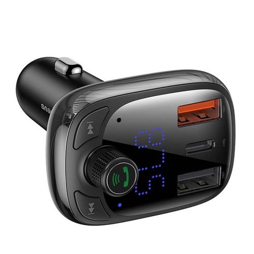 BASEUS TRANSMITER FM BLUETOOTH SZYBKA ŁADOWARKA 3x USB USB-C 36W PD QC 3.0 na Arena.pl