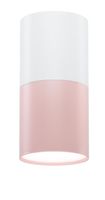 Tuba 1x15W GU10 różowy+biały śr. 5,8 cm
