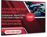 TABLICZKA REKLAMOWA szyld z dibondu nadruk 40x30 cm czyszczenie aut