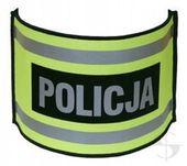 Opaska naramienna, odblaskowa z napisem POLICJA - z rzepem. Folia certyfik.