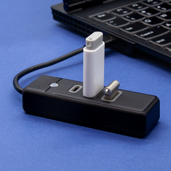 Orico Hub USB-C 2x USB-A 3.1 + USB-C czarny zdjęcie 4