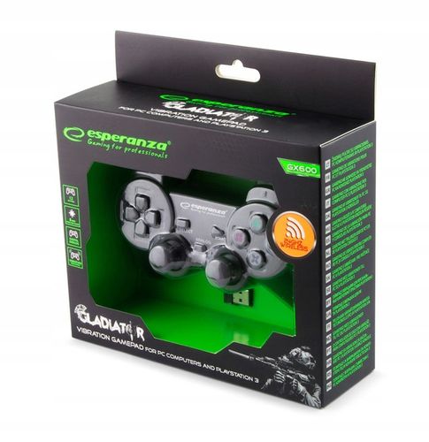 BEZPRZEWODOWY GAMEPAD PAD PC/PS3 WIBRACJA CZARNY na Arena.pl