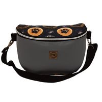 Torebka-Nerka Szara z Motywem Psich Łapek – 3w1 Handmade