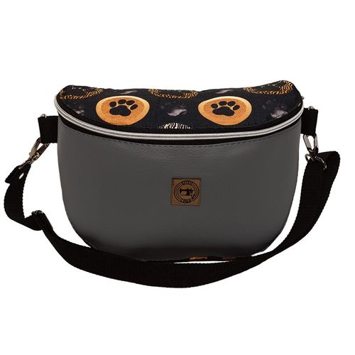 Torebka-Nerka Szara z Motywem Psich Łapek – 3w1 Handmade na Arena.pl