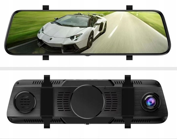 WIDEOREJESTRATOR SAMOCHODOWY LUSTERKO TYŁ 10 CALI zdjęcie 16