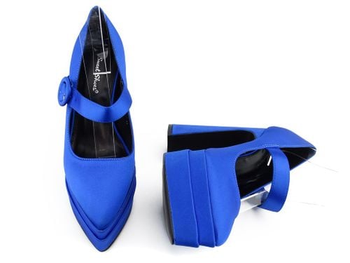 Niebieskie buty na platformie na wysokim obcasie 38 na Arena.pl