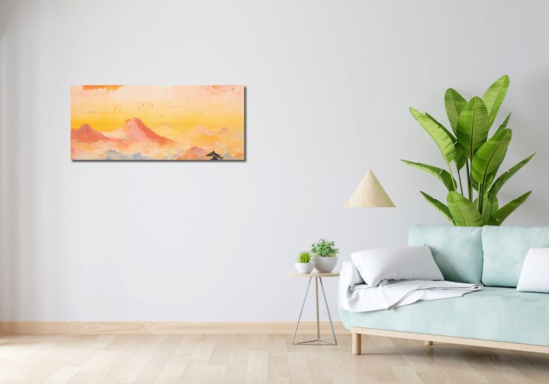 Obraz 100x40cm Świt nad Krainą Ciszych Gór zdjęcie 2