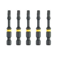 końcówki wkrętakowe udarowe torsion t30/50 mm 5szt - dw dt7398t