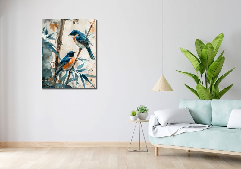 Obraz 70x90cm Trzy Ptaki zdjęcie 2