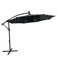 Parasol ogrodowy MILIN 245x300x300 duży z oświetleniem LED ciemnoszary