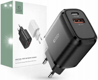 Uniwersalna ładowarka sieciowa Tech-Protect C20W 2x USB-C PD 20W QC3.0