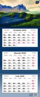 KALENDARZ TRÓJDZIELNY 82,5x34 CM WIDOKI 2026 INTERDRUK
