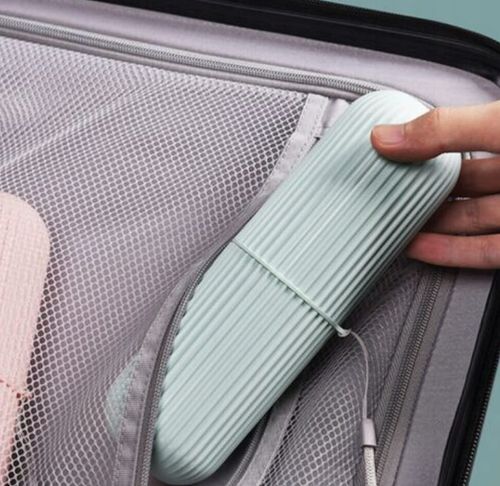 Etui pojemnik podróżny na szczoteczkę i pastę do zębów organizer różowy na Arena.pl